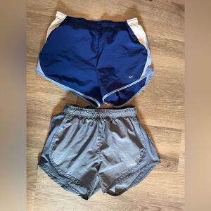 Nike lot of 2 dri fit tempo active running shorts blue and blue grey XS vented